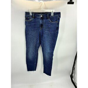 Old Navy Women’s Size 12 Mid Rise Rockstar Super Skinny Blue Denim Jeans Pants